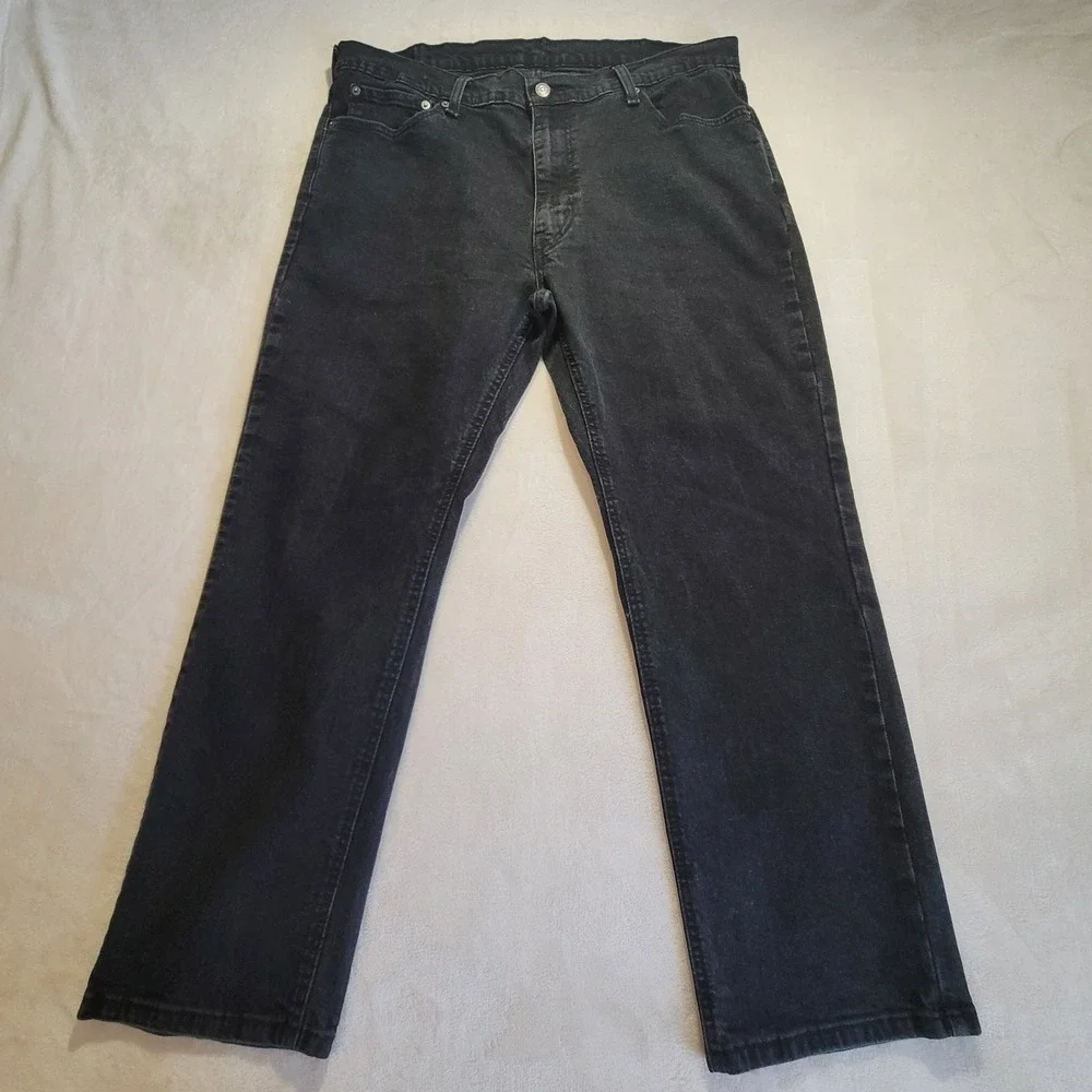 Levi's 541 Athletic Taper Jeans Mens 40x30 Black Stretch Denim Pants Big & Tall